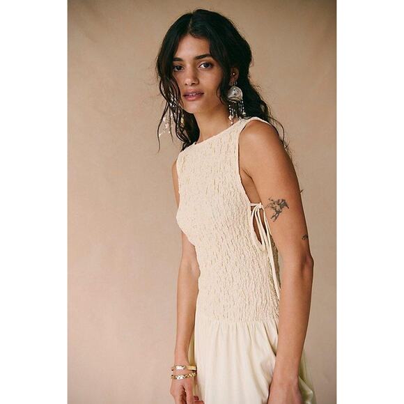 NWT Free People Sterling Maxi Dress in Summer Sand Size Large - Picture 2 of 7